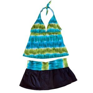 La Blanca Tankini Green Watercolor Set